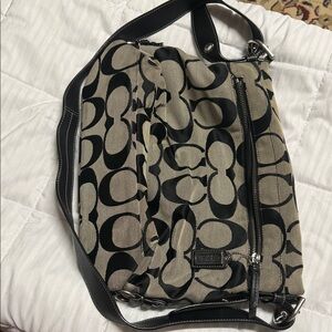 Coach Black and Tan Shoulder Bag